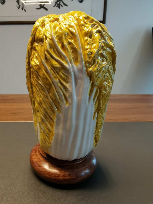 古玩陶瓷乾隆年製黃釉粉彩百財擺件拍賣,當前價格680元