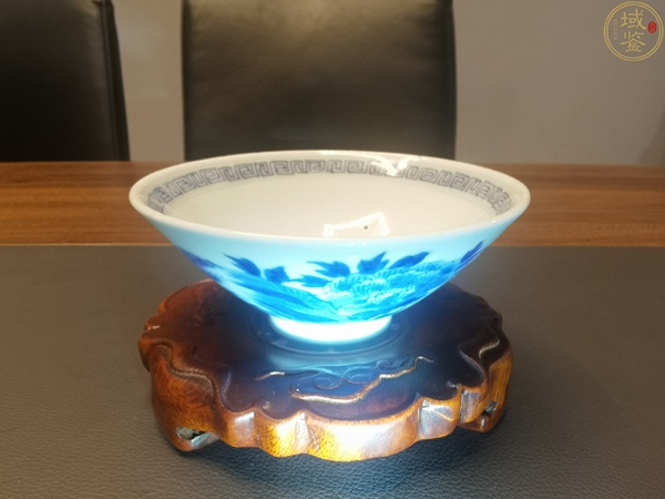 古玩陶瓷青花花鳥斗笠碗拍賣,當前價格198元