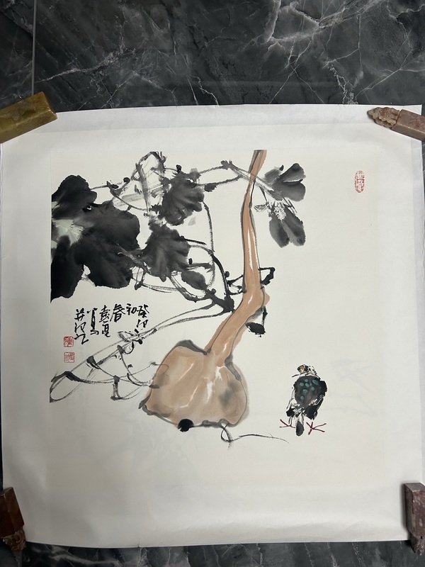 古玩字畫彭亮《寫意花鳥》拍賣,當前價格458元