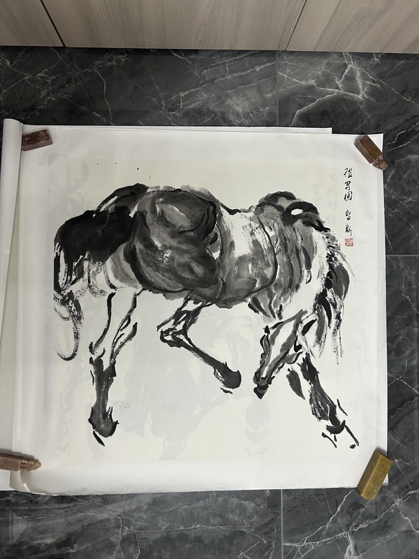 古玩字畫范智新《駿馬圖》拍賣,當前價格355元