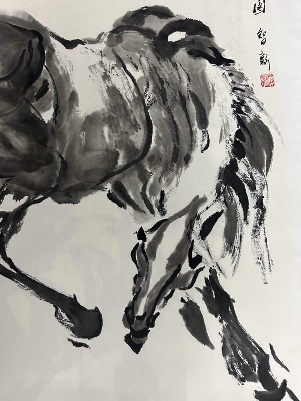 古玩字畫范智新《駿馬圖》拍賣,當前價格355元