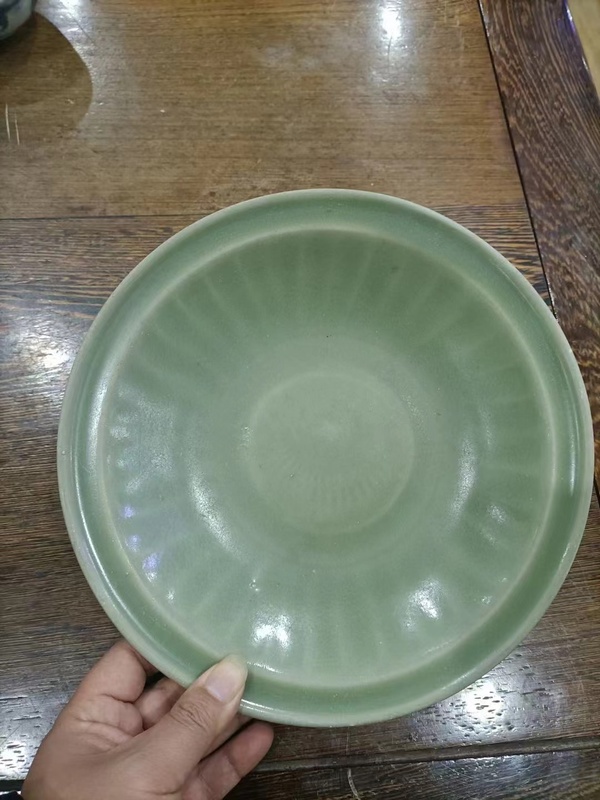 古玩陶瓷龍泉窯青釉盤拍賣,當前價格11500元
