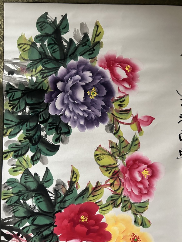 古玩字畫馬桂芳精品《牡丹圖.國色天香》拍賣,當前價格400元