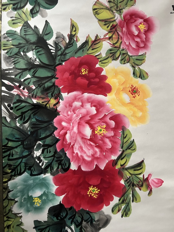 古玩字畫馬桂芳精品《牡丹圖.國色天香》拍賣,當前價格400元