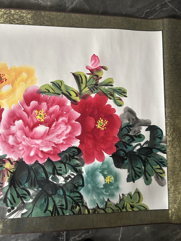 古玩字畫馬桂芳精品《牡丹圖.國色天香》拍賣,當前價格400元