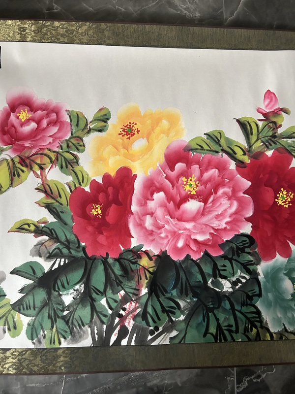 古玩字畫馬桂芳精品《牡丹圖.國色天香》拍賣,當前價格400元