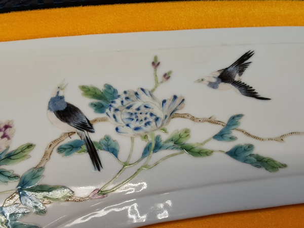 古玩陶瓷53厘米一對超級細路粉彩瓷板拍賣,當前價格7500元