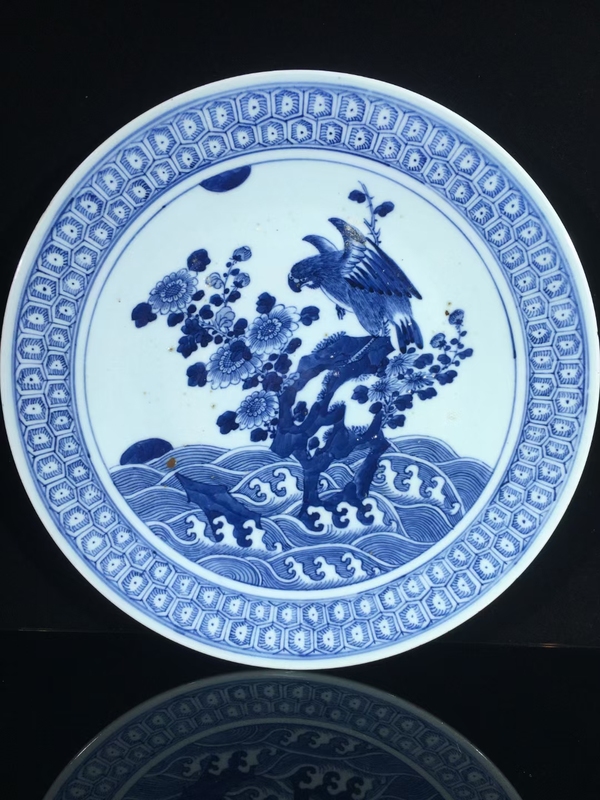 古玩陶瓷清代咸豐道光青花英雄獨立圖大盤(精品大尺寸)拍賣,當前價格20000元
