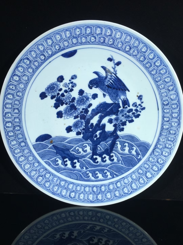 古玩陶瓷清代咸豐道光青花英雄獨立圖大盤(精品大尺寸)拍賣,當前價格20000元