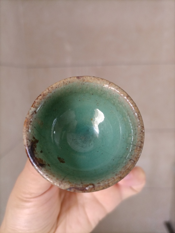 古玩陶瓷清.綠釉杯70元拍賣,當前價格70元
