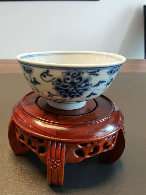 古玩陶瓷大清光緒年製本朝款款青花纏枝蓮碗拍賣,當前價格3500元