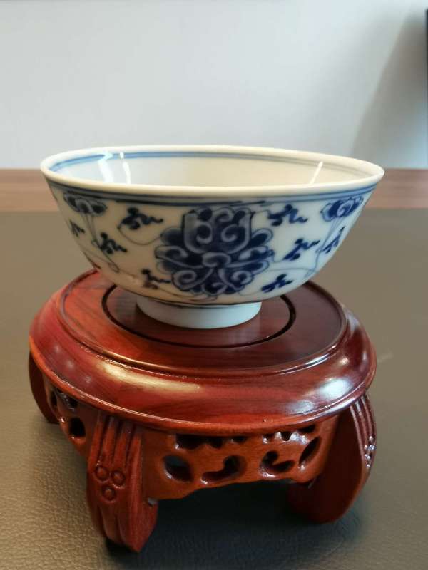 古玩陶瓷大清光緒年製本朝款款青花纏枝蓮碗拍賣,當前價格3500元