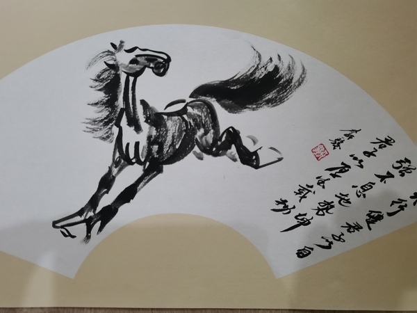 古玩字畫徐悲鴻再傳弟子淮海第一駿李天駿奔馬圖拍賣，當前價格199元