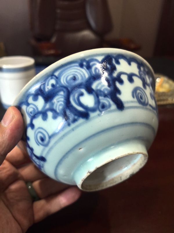 古玩陶瓷青花云氣紋茶碗拍賣,當前價格16800元