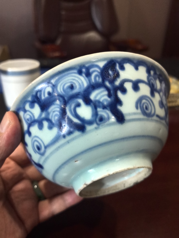 古玩陶瓷青花云氣紋茶碗拍賣,當前價格16800元