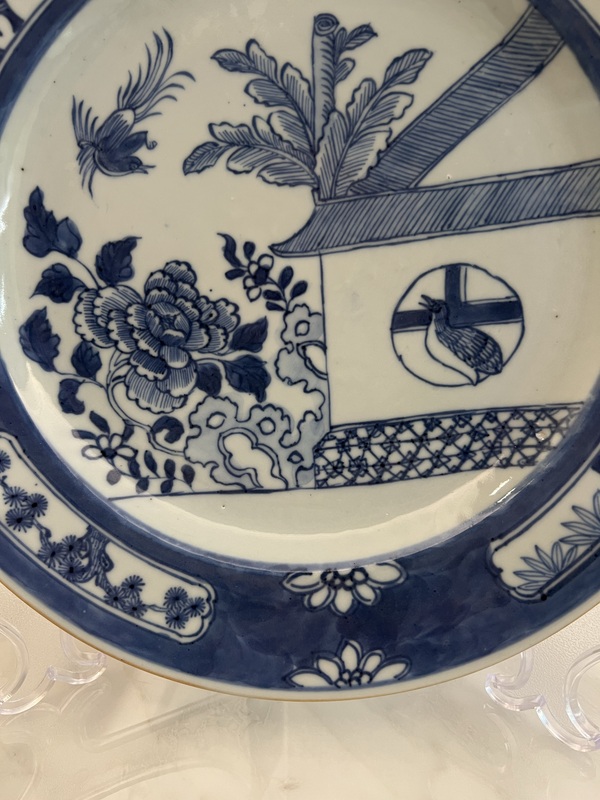 古玩陶瓷清·康熙/花鳥紋青花盤拍賣,當前價格3600元