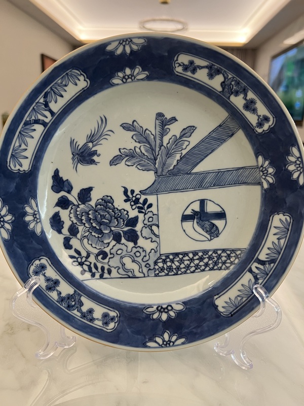 古玩陶瓷清·康熙/花鳥紋青花盤拍賣,當前價格3600元