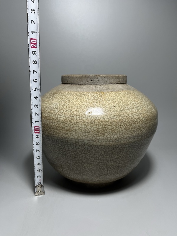 古玩陶瓷哥釉蓋罐拍賣,當前價格599元