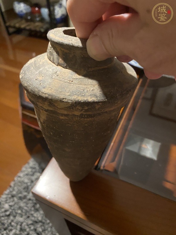 古玩陶瓷醬釉尖底瓶真品鑒賞圖