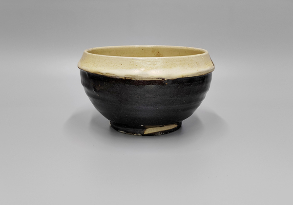 古玩陶瓷元代磁州窯白覆輪茶碗拍賣,當前價格480元