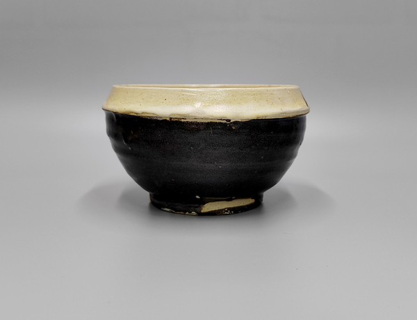 古玩陶瓷元代磁州窯白覆輪茶碗拍賣，當前價格480元