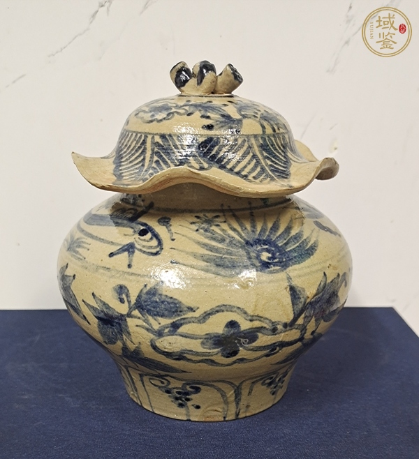 古玩陶瓷青花蓋罐真品鑒賞圖