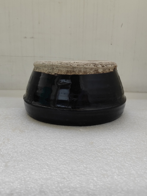 古玩陶瓷磁州窯黑釉斂口盆拍賣,當前價格678元