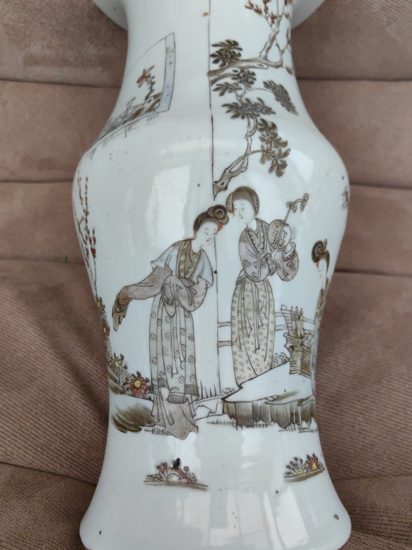 古玩陶瓷桃花美人故事風尾尊拍賣,當前價格5818元