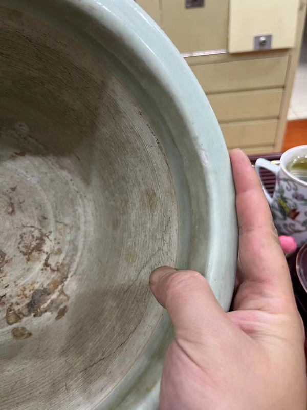 古玩陶瓷冬青釉青花壽字紋筒式爐拍賣,當前價格9800元