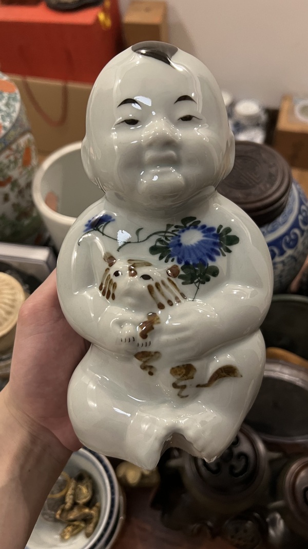 古玩陶瓷民國童子塑像拍賣,當前價格1399元