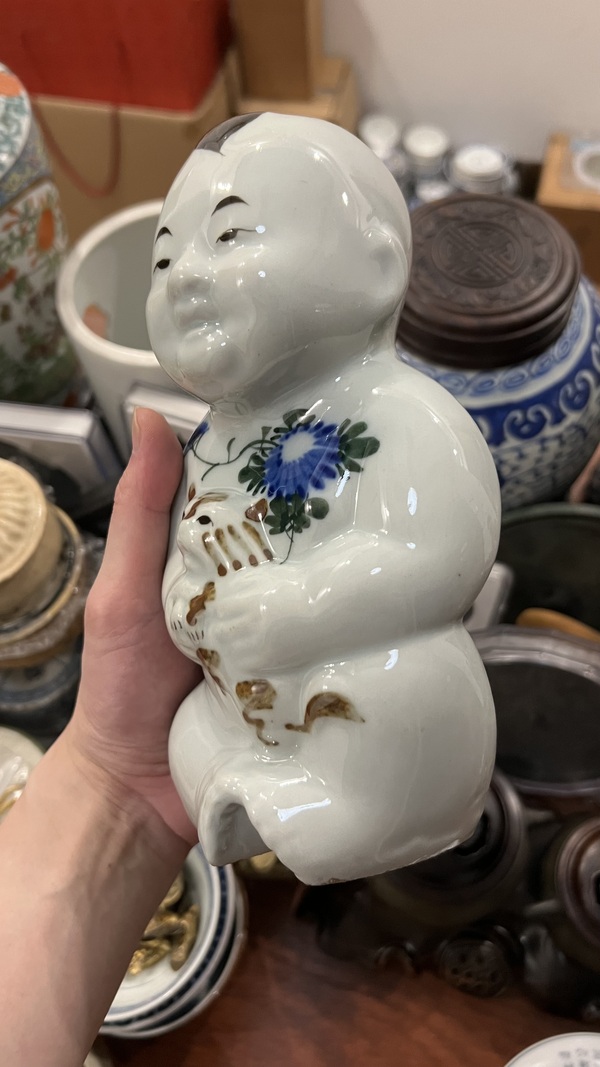 古玩陶瓷民國童子塑像拍賣,當前價格1399元