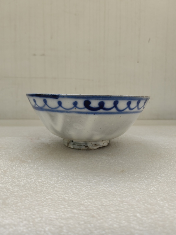 古玩陶瓷清代磁州窯青花碗拍賣,當前價格398元