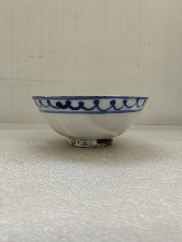 古玩陶瓷清代磁州窯青花碗拍賣,當前價格398元