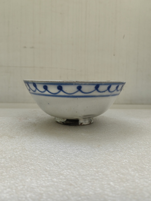 古玩陶瓷清代磁州窯青花碗拍賣,當前價格398元