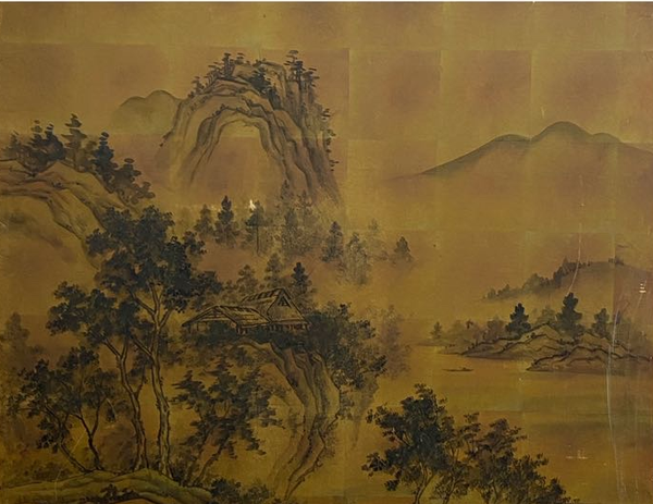 古玩字畫民國初期精品山水拍賣,當前價格200元