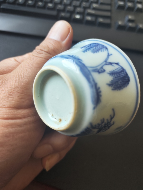 古玩陶瓷青花杯拍賣,當前價格2800元