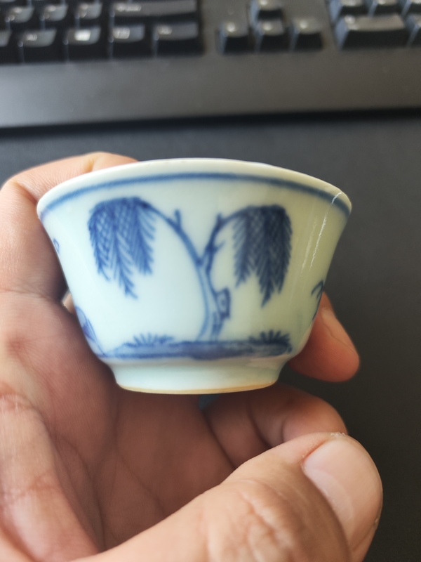 古玩陶瓷青花杯拍賣,當前價格2800元