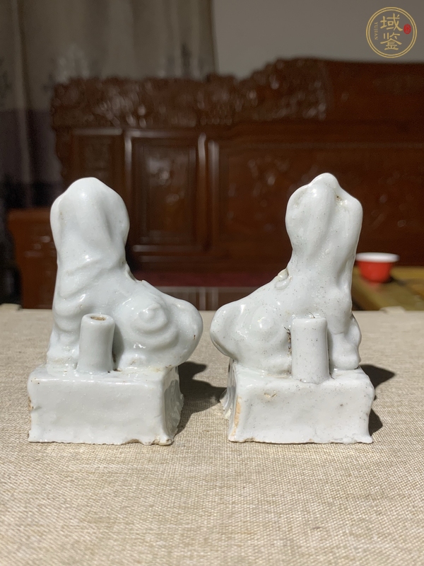 古玩陶瓷明末清初·白釉三供真品鑒賞圖