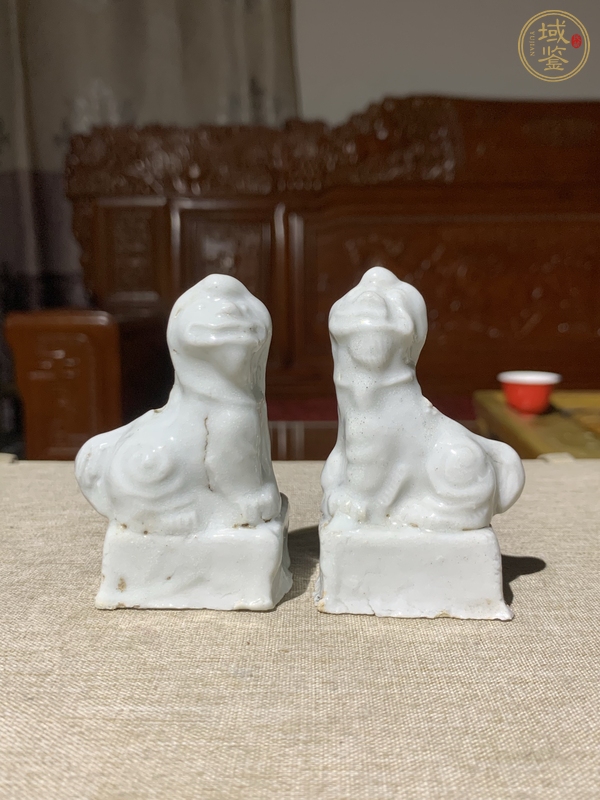 古玩陶瓷明末清初·白釉三供真品鑒賞圖