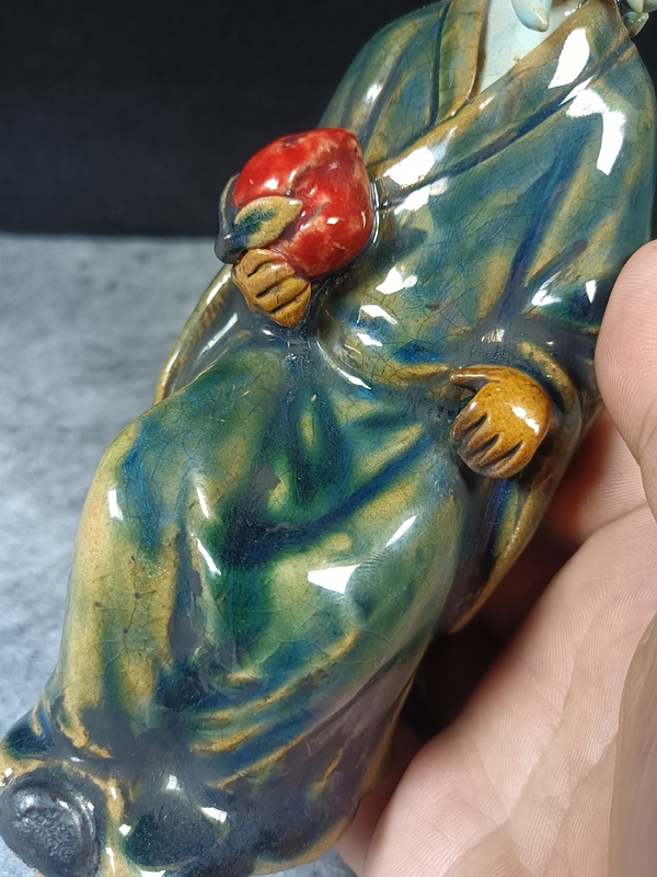 古玩陶瓷(全品)民國時期石灣窯人物塑像擺件拍賣,當前價格550元
