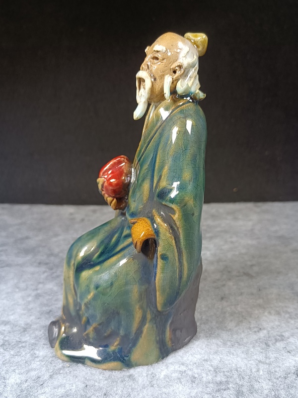 古玩陶瓷(全品)民國時期石灣窯人物塑像擺件拍賣,當前價格550元