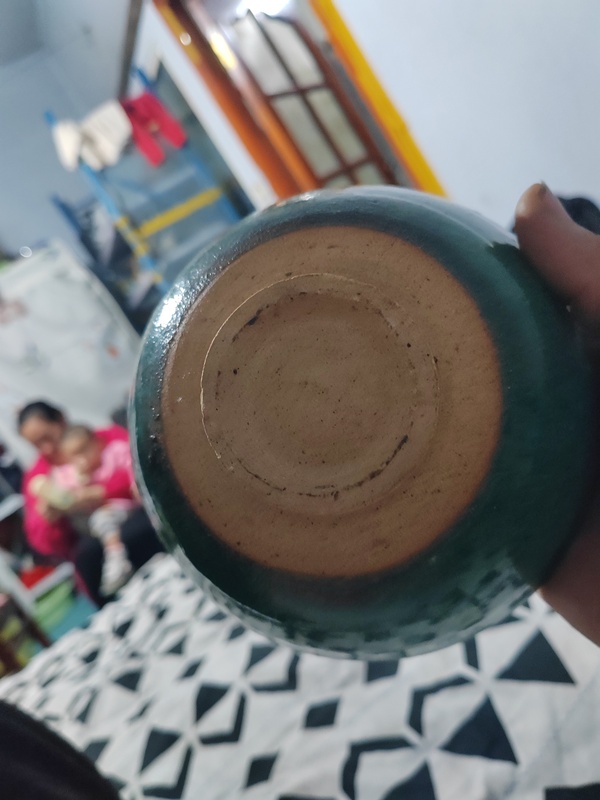 古玩陶瓷清代綠鈞釉茶碗拍賣,當前價格1800元