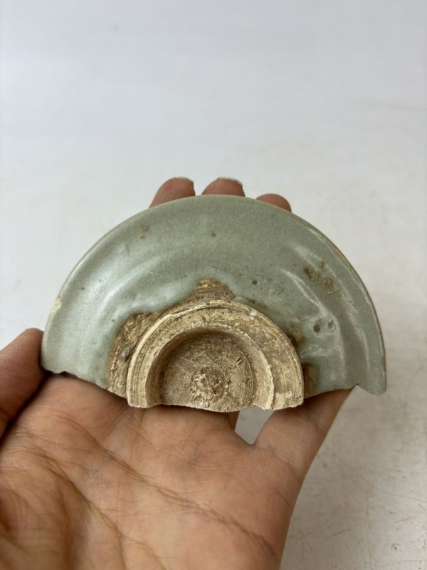 古玩陶瓷金代末鈞窯月白釉洗標本拍賣,當前價格298元