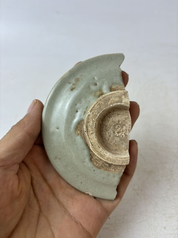 古玩陶瓷金代末鈞窯月白釉洗標本拍賣,當前價格298元
