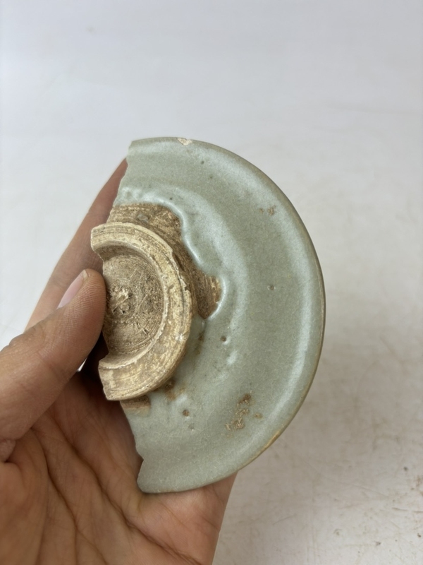 古玩陶瓷金代末鈞窯月白釉洗標本拍賣,當前價格298元