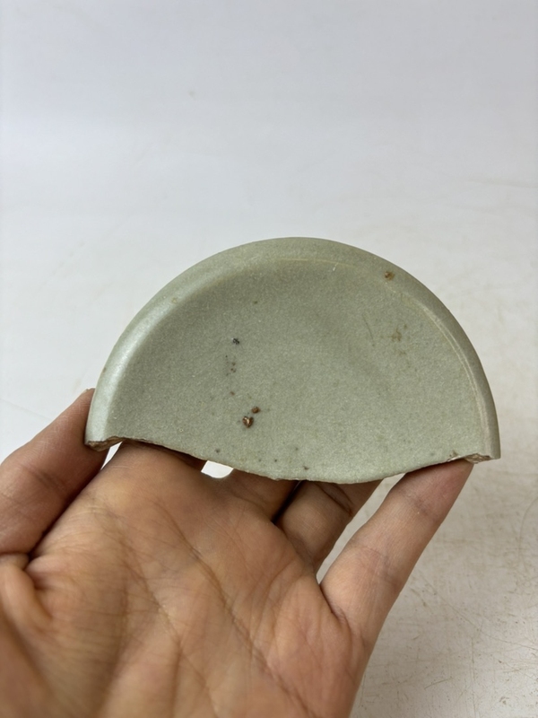 古玩陶瓷金代末鈞窯月白釉洗標本拍賣,當前價格298元