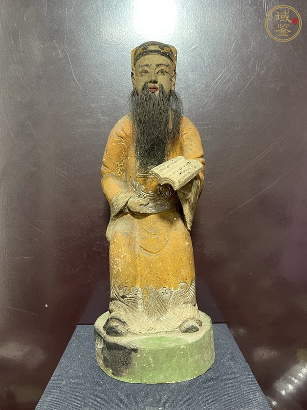 古玩雜項(xiàng)木雕文官像真品鑒賞圖