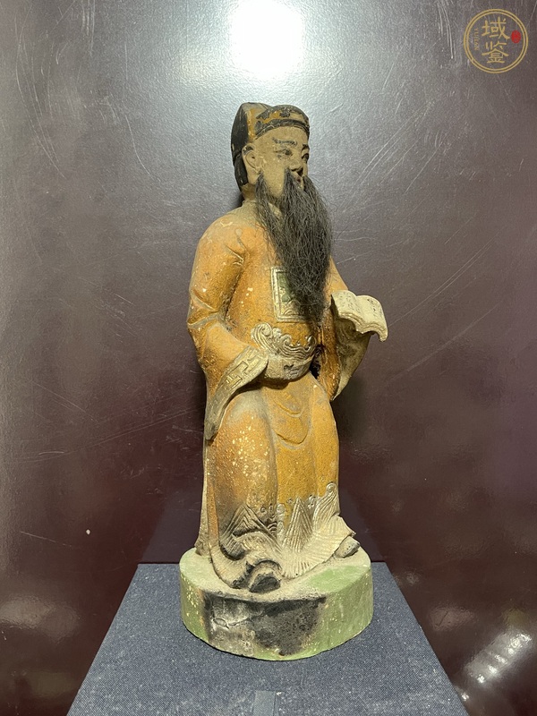 古玩雜項(xiàng)木雕文官像真品鑒賞圖