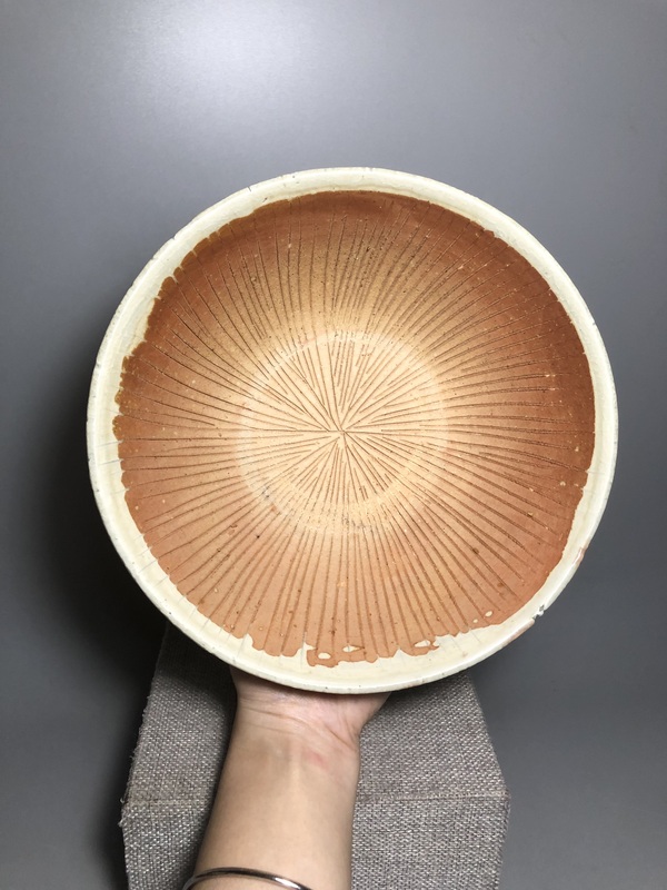 古玩陶瓷龍泉青白釉大茶缽拍賣,當前價格888元