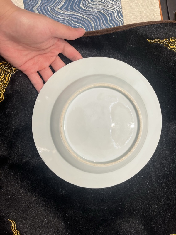 古玩陶瓷雍乾花鳥粉彩繪盤拍賣,當前價格2600元